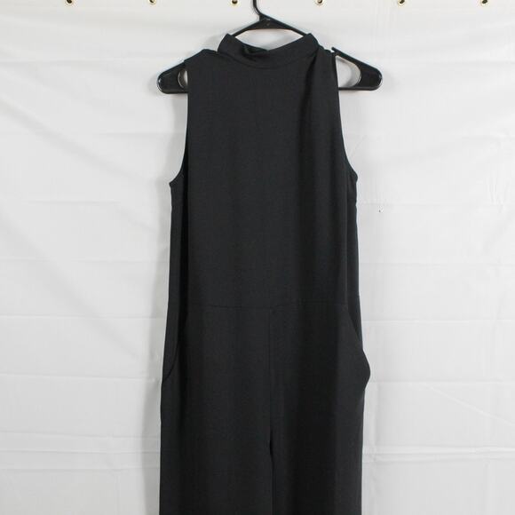Roucha Jumpsuit Womens 4 A Wide Leg Mock Neck Sleeveless Minimalist Quiet Luxury - Picture 2 of 14